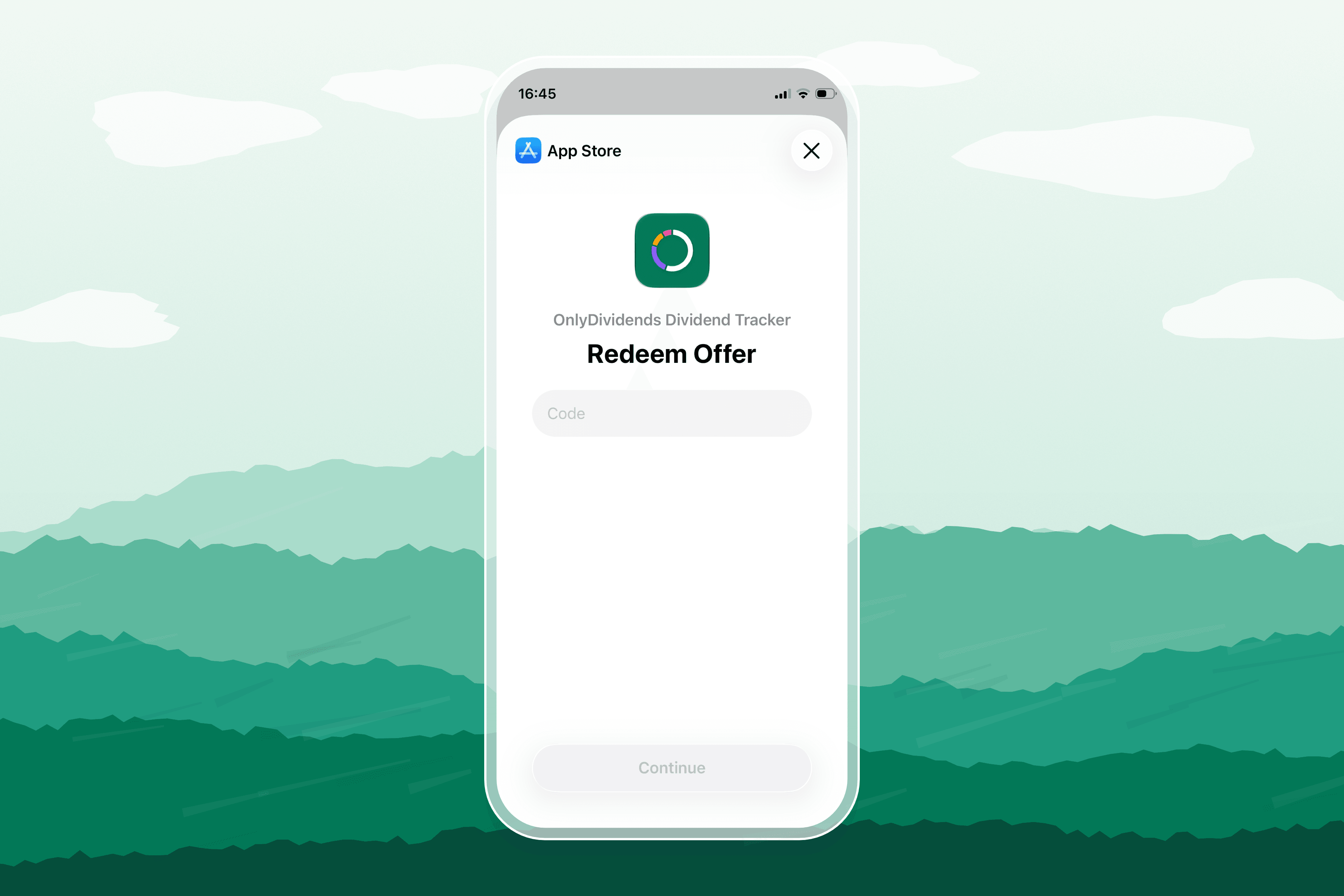 Redeem promo codes in the app
